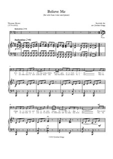 Believe Me: For solo bass voice and piano by Unknown (works before 1850)