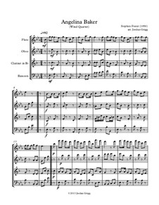 Angelina Baker: For wind quartet by Stephen Foster