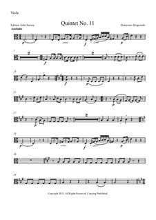 Quintet No.11 in E Minor: Violastimme II by Domenico Dragonetti