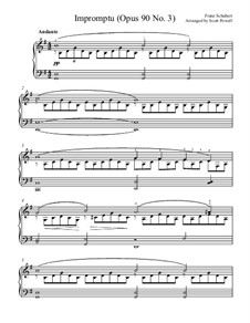 Vier Impromptus für Klavier, D.899 Op.90: Impromptu No.3 by Franz Schubert