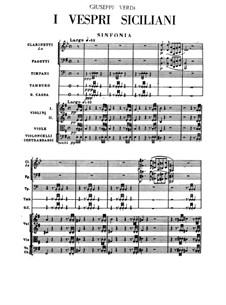 Die sizilianische Vesper: Orchestral score by Giuseppe Verdi