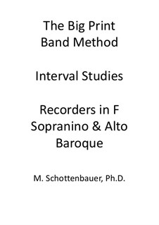 Intervall-Studien: Blockflöte im C (Sopranino und Alt). Barock by Michele Schottenbauer