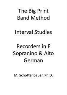 Intervall-Studien: Blockflöte im F (Sopranino und Alt). Deutsch by Michele Schottenbauer