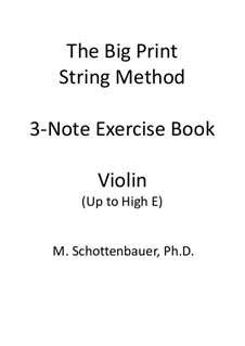 3-Noten Übung Heft: Violine by Michele Schottenbauer