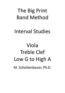 Intervall-Studien: Bratsche (nur Violinschlüssel) by Michele Schottenbauer