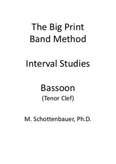 Intervall-Studien: Fagott (Tenorschlüssel) by Michele Schottenbauer