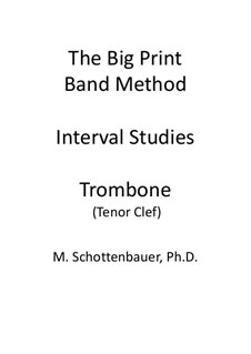 Intervall-Studien: Posaune (Tenorschlüssel) by Michele Schottenbauer
