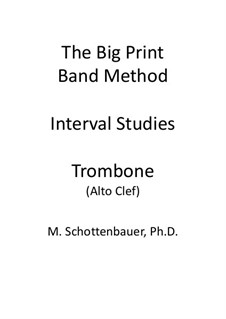 Intervall-Studien: Posaune (Altschlüssel) by Michele Schottenbauer