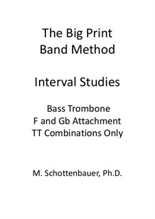 Intervall-Studien: Bass Posaune (Zwei-Abzug Noten) by Michele Schottenbauer