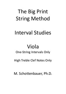 Intervall-Studien: Eine-Saite Intervalle (Viola, nur Violinschlüssel) by Michele Schottenbauer
