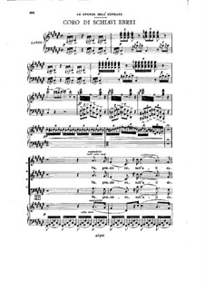 Va' Pensiero (Chorus of the Hebrew Slaves): Für Stimmen und Klavier by Giuseppe Verdi