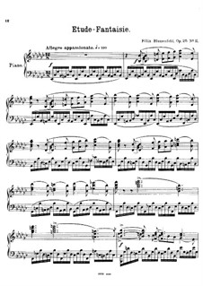 Deux Etudes-Fantaisies for Piano, Op.25: Etude-Fantasia No.2 in E Flat Minor by Felix Blumenfeld