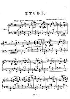 Zwei Etüden, Op.29: Etüde No.2 in A-dur by Felix Blumenfeld