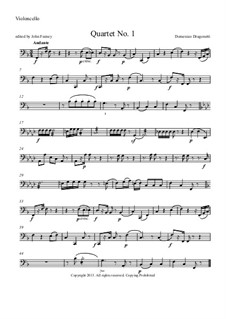 String Quartet No.1 in F Major: Cellostimme by Domenico Dragonetti