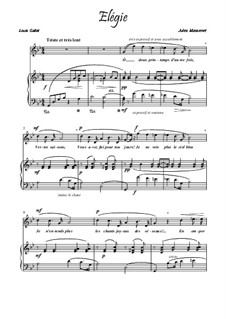 Dix pièces de genre, Op.10: Nr.5 Melodie, für Stimme und Klavier (g-Moll) by Jules Massenet