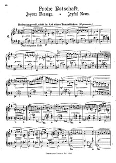 Romantische Studien, Op.8: Nr.6 Frohe Botschaft by Adolf Jensen