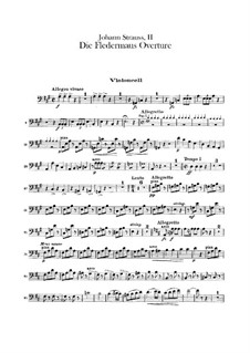 Die Fledermaus: Ouvertüre – Cellostimme by Johann Strauss (Sohn)