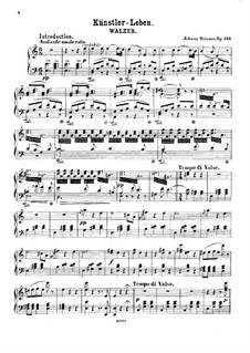 Künstlerleben, Op.316: Klavierauszug by Johann Strauss (Sohn)