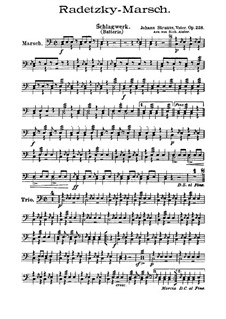 Radetzky-Marsch, Op.228: Schlagzeugstimme by Johann Strauss (Vater)
