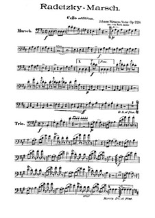 Radetzky-Marsch, Op.228: Cellostimme by Johann Strauss (Vater)