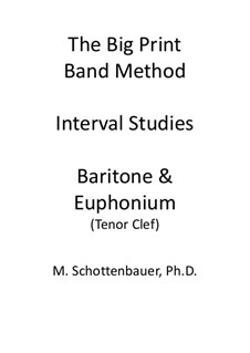 Intervall-Studien: Bariton und Euphonium (3-Ventil) Tenorschlüssel by Michele Schottenbauer