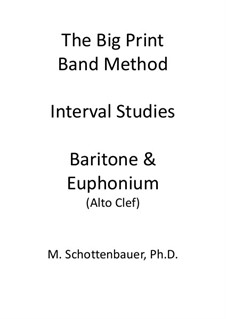 Intervall-Studien: Bariton und Euphonium (3-Ventil) Altschlüssel by Michele Schottenbauer