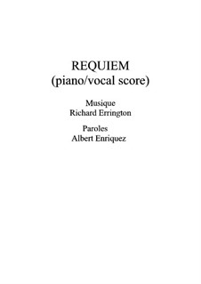 Requiem: Klavierauszug mit Singstimmen by Richard Errington