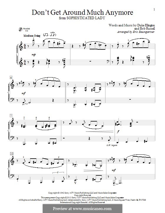 Don't Get Around Much Anymore: Für Klavier by Duke Ellington