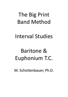 Intervall-Studien: Bariton & Euphonium (4-Ventil) Violinschlüssel by Michele Schottenbauer