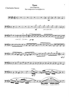 Ensembles für Holzblasinstrumente und Klavier: Bass clarinet part by Alexander Bystrov