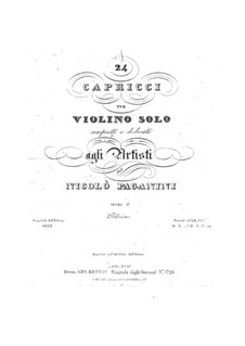 Vollständiger Satz: Für Violine by Niccolò Paganini