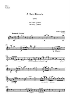 A Short Gavotte: Oboe (or violin I) part by Plamen Prodanov