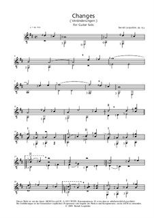 Changes, Op.153: Für Gitarre by Berndt Leopolder