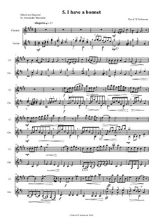 No.5 I Have a Bonnet: Für Klarinette und Gitarre by folklore, David W Solomons