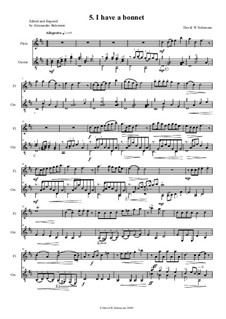 No.5 I Have a Bonnet: Für Flöte und Gitarre by folklore, David W Solomons