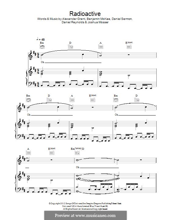 Vocal version: Für Stimme und Klavier (oder Gitarre) by Alexander Grant, Benjamin McKee, Daniel Reynolds, Daniel Sermon, Josh Mosser