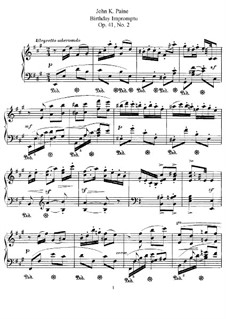 Three Pieces, Op.41: No.2 Birthday Impromptu by John Knowles Paine