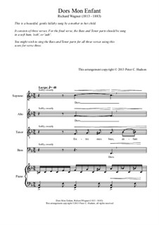 Schlafe mein Kind, WWV 53: For four voices by Richard Wagner