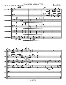 Passione Amorosa: Version for double bass sextet – score by Giovanni Bottesini