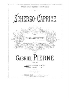 Scherzo-Caprice, Op.25: Für zwei Klaviere, vierhändig – Klavier I by Gabriel Pierné