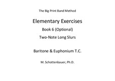 Elementare Übungen. Buch VI: Bariton & Euphonium (T.C.) by Michele Schottenbauer