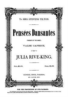 Pensées dansantes: Für Klavier by Julie Rivé-King