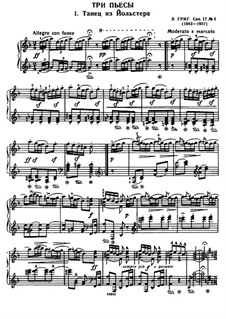 Fünfundzwanzig norwegische Volkslieder und Tänze, Op.17: Nr.5 'Dance from Jölster' by Edvard Grieg
