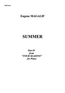 Four Seasons for Piano: No.4 Summer by Eugene Magalif