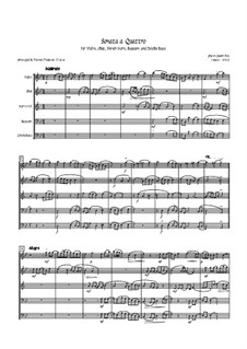 Sonata a Quattro, K.347: For oboe, bassoon, french horn, violin and double bass by Johann Fux