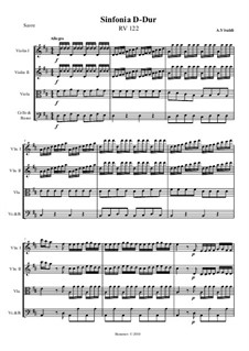 Sinfonia in D-Dur, RV 122: Für Streichorchester by Antonio Vivaldi