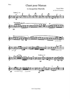 Chant pour Maman for flute solo: Chant pour Maman for flute solo by Daniel Mihai