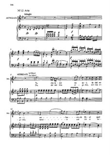 No.12 Mitridat's Aria 'Tu che fedel mi sei': Für Stimme und Klavier by Wolfgang Amadeus Mozart