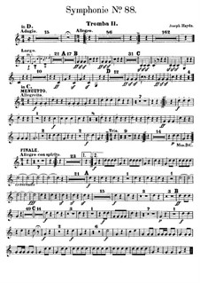 Sinfonie Nr.88 in G-Dur, Hob.I/88: Trompettestimme II by Joseph Haydn