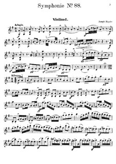 Sinfonie Nr.88 in G-Dur, Hob.I/88: Violinstimme I by Joseph Haydn